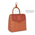 Petal-tail Sling Handbag/Backpack with rope wrist carry feature.