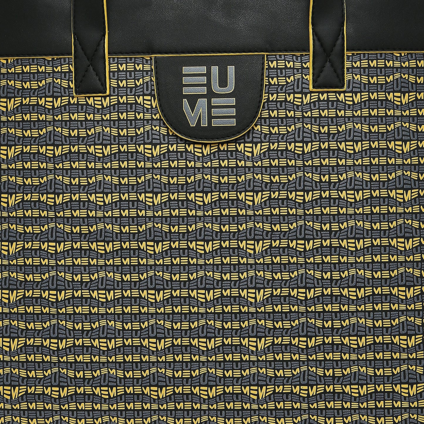 Stylish black and yellow Cruiser Shoppers Handbag featuring a chic pattern.