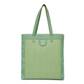 Stylish green Cruiser Shoppers Handbag with leaf patterns.