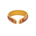 Stylish yellow and red floral Peppy Hair Band for trendy hairstyles.