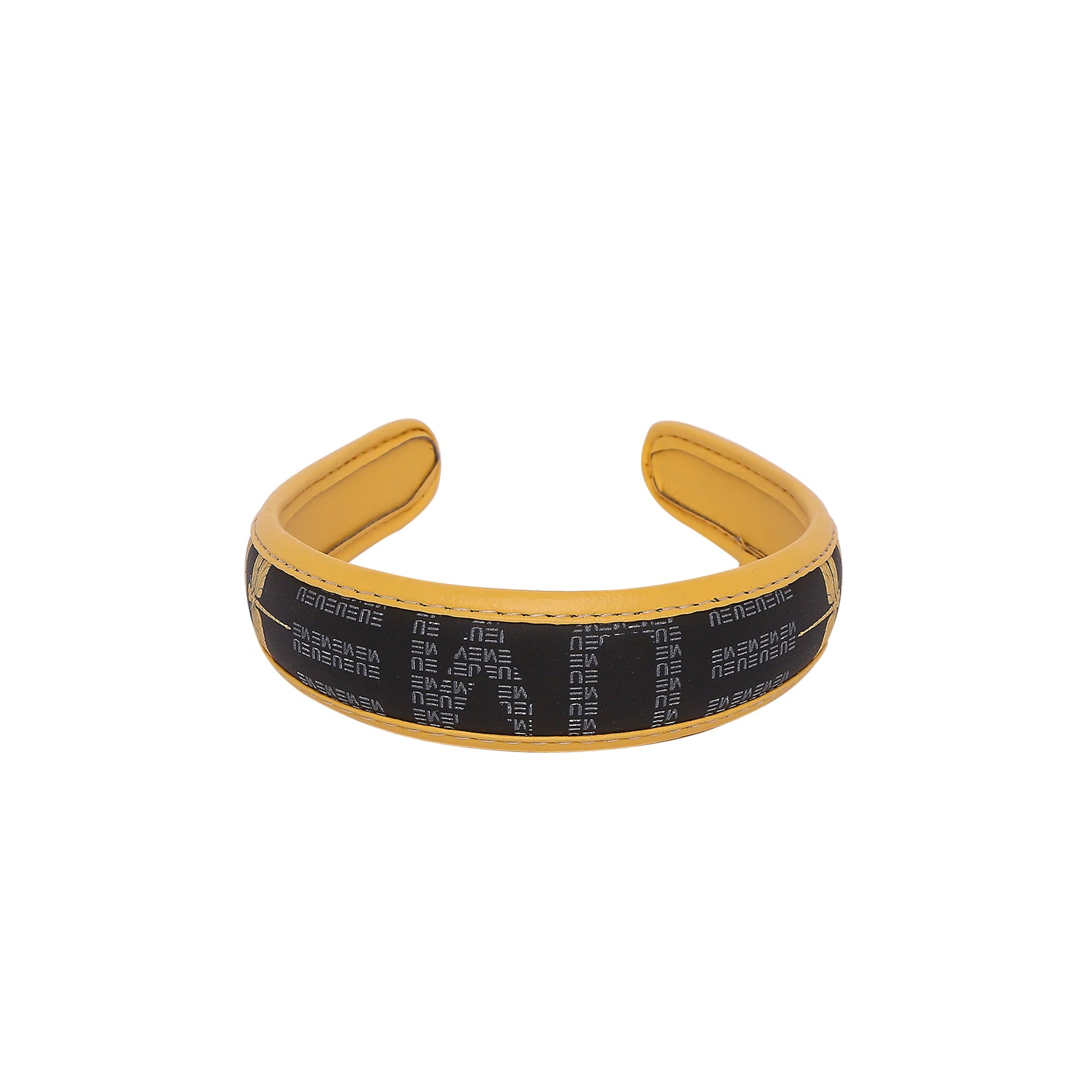 Stylish black and gold Peppy Hair Band for effortless fashion.