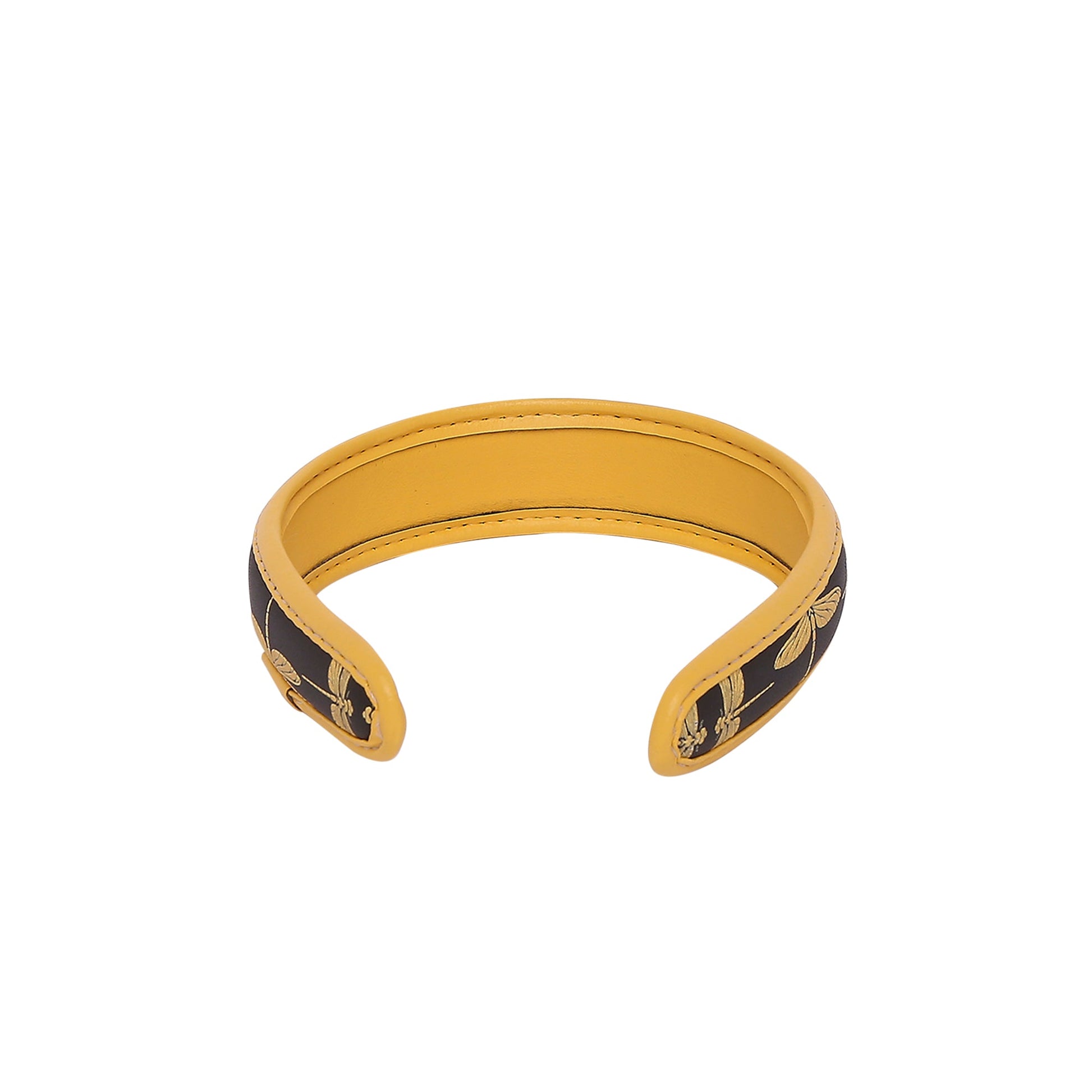 Stylish yellow and black Peppy hair band with floral design.