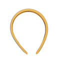 Lola Hairband in vibrant yellow with decorative trim.