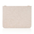 Sage Laptop Messenger Bag in soft beige with sleek design.