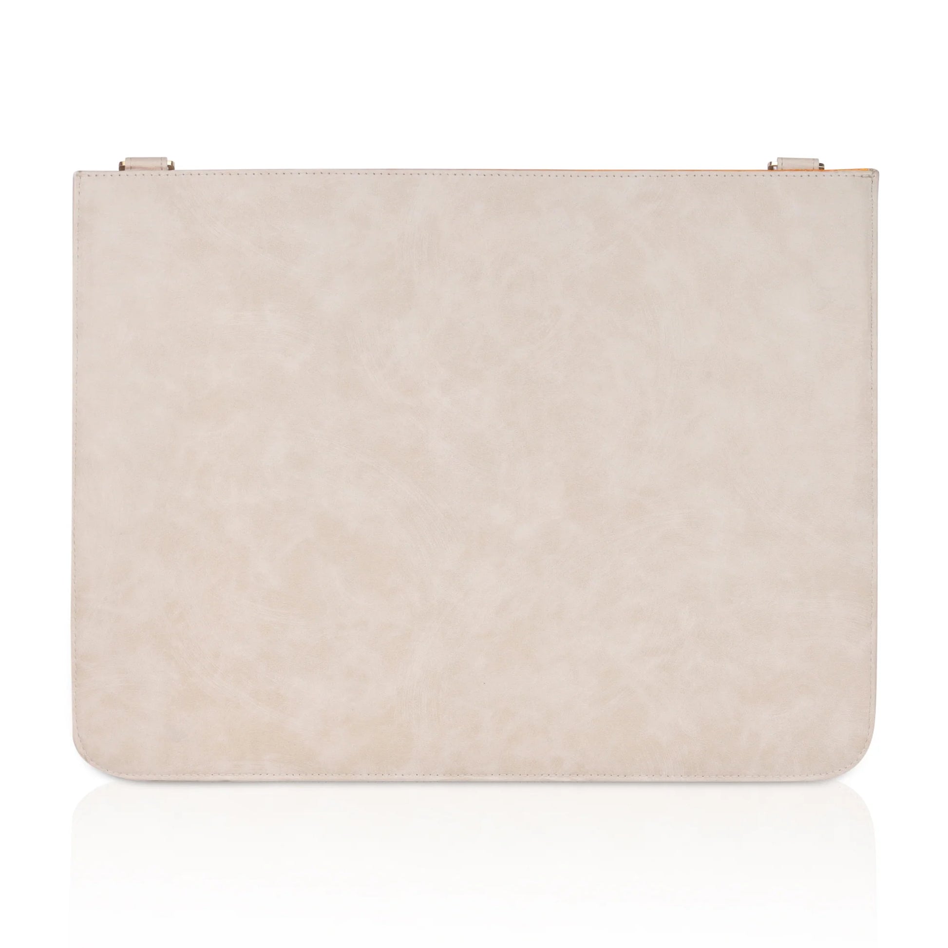 Sage Laptop Messenger Bag in soft beige with sleek design.