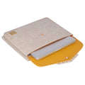 Sage Laptop Messenger Bag with stylish design and yellow interior.