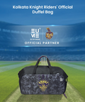 EUME Kolkata Knight Riders duffle bag with shoe compartment design.