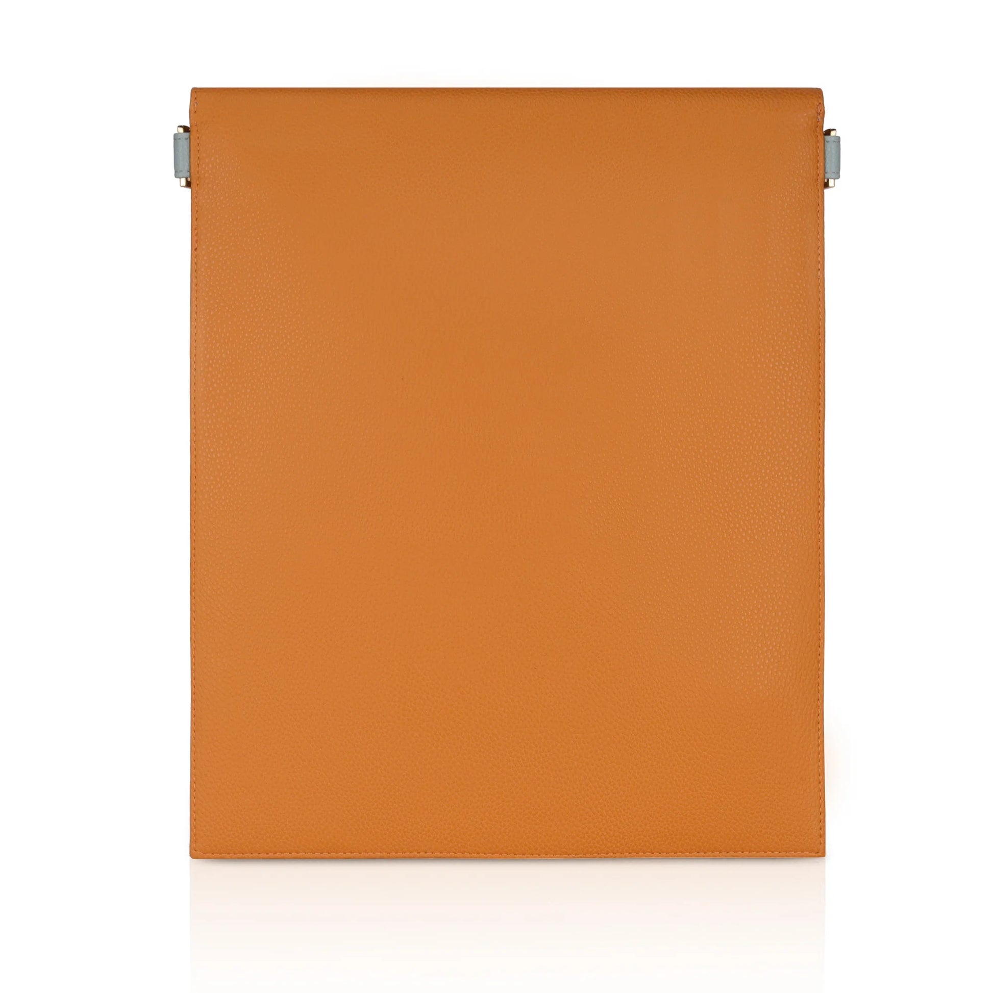 Hibiscus laptop sleeve in stylish orange color, sleek design.