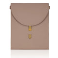 Elegant beige Hibiscus laptop sleeve with stylish closure.