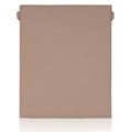 Hibiscus Laptop Sleeve in elegant beige leather design.