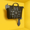 Broadwing Laptop Handbag in stylish black with dragonfly design.